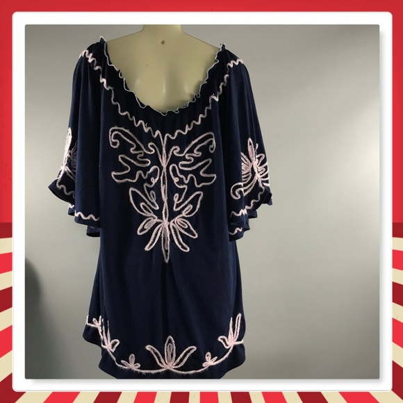 Lauren Michelle embellished top Plus Size 1X - Picture 1 of 8